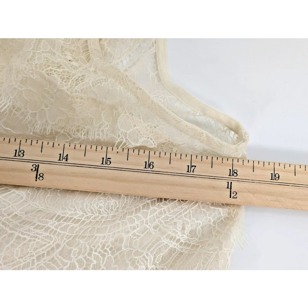 NWT Free People Don’t You Dare Lace Dress Ivory Neutral Combo Sz S Bachelorette - Picture 9 of 11